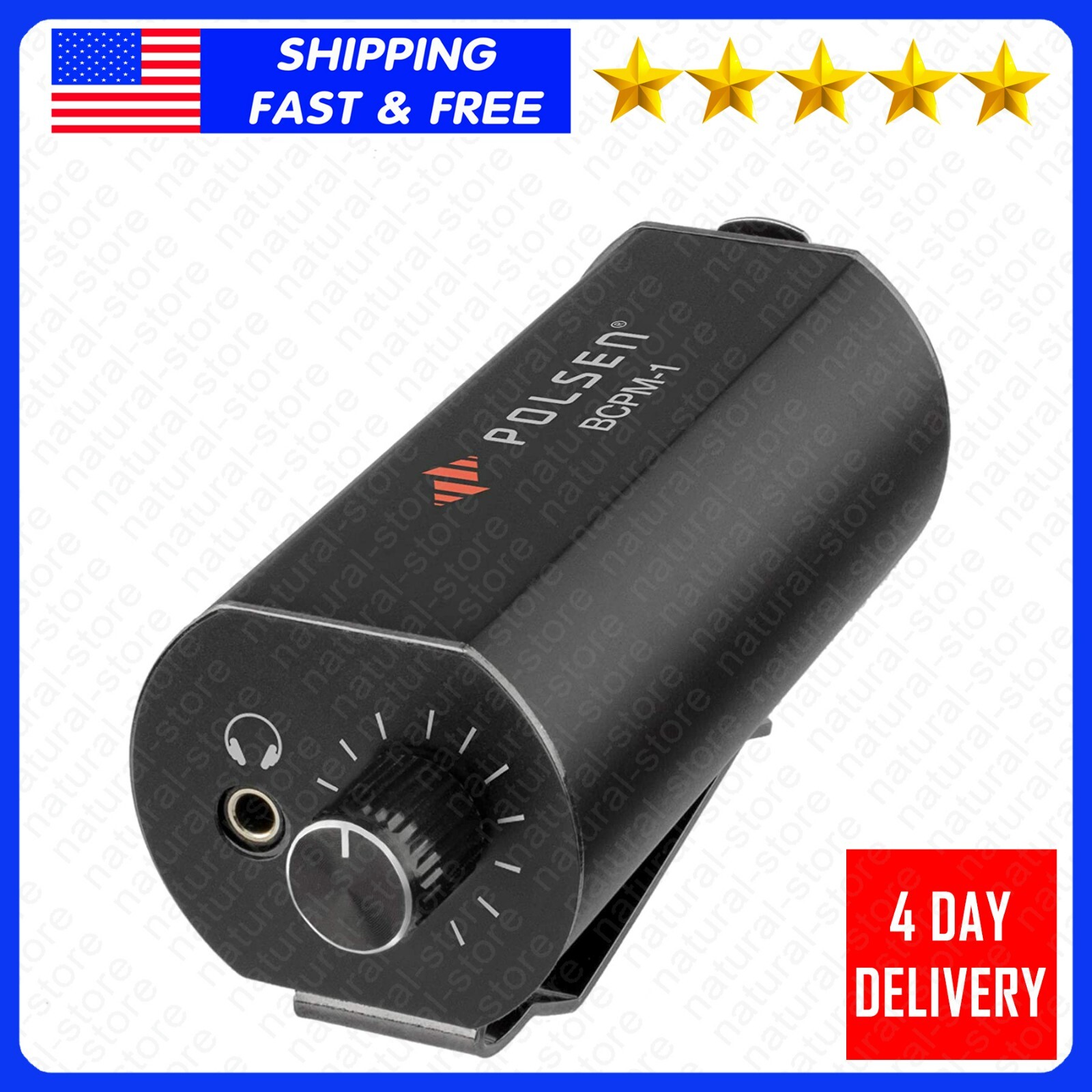 Polsen BCPM-1 Passive Belt Clip Personal in-Ear Monitor Amplifier