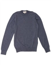 LACOSTE Herren Rundhals Pullover Pulli Größe 2 XS Blau Schurwolle CR06