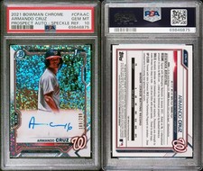 Armando Cruz 2021 1st Bowman Chrome Speckle Auto /299 PSA 10 #CPAAC