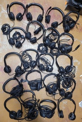 Lot Of 20 - H390 Logitech USB Headset ClearChat Pro USB - Tested - Please Read