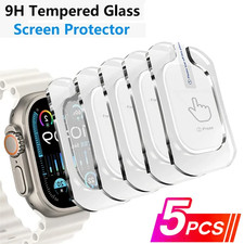 5 Pack Tempered Glass Screen Protector for Apple Watch Ultra 1/2/3 49mm