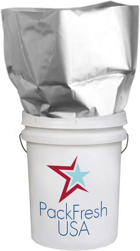 Bolsas de Mylar 5pk 5 galones 7 mil con absorbedores de O2 2000cc + 500cc PackFreshUSA Foto 2 de 4