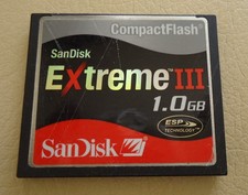 SanDisk Extreme III I 1GB CF Compact Flash Camera Memory Card