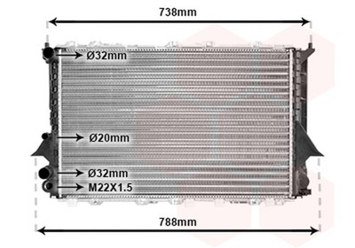Motorkühler Wasserkühler VAN WEZEL 03002077 für AUDI A6 4A5 4A2 100 C4 Avant TDI