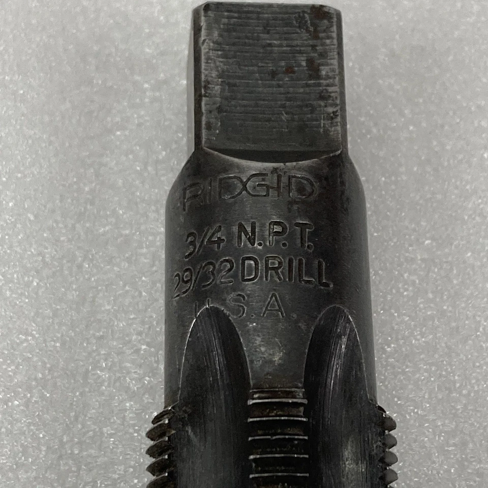 Ridgid 3/4" NPT Pipe Tap 29/32 Drill Tap 3/4 N.P.T Tap USA Made Tool - Image 2 of 4