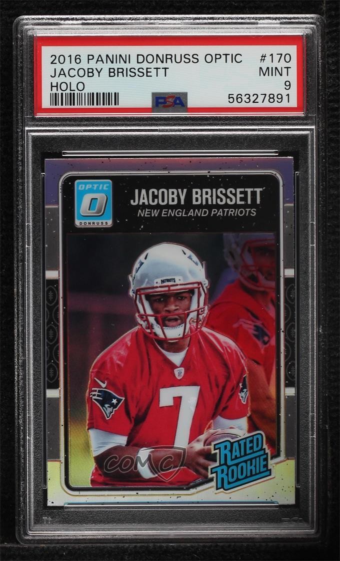 2016 Donruss Optic Rated Holo Jacoby Brissett #170 PSA 9 MINT Rookie RC 1b8