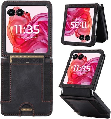 Motorola Razr Plus Case Leather Wallet, Razr + Plus 2025 2026 Wallet Case with H