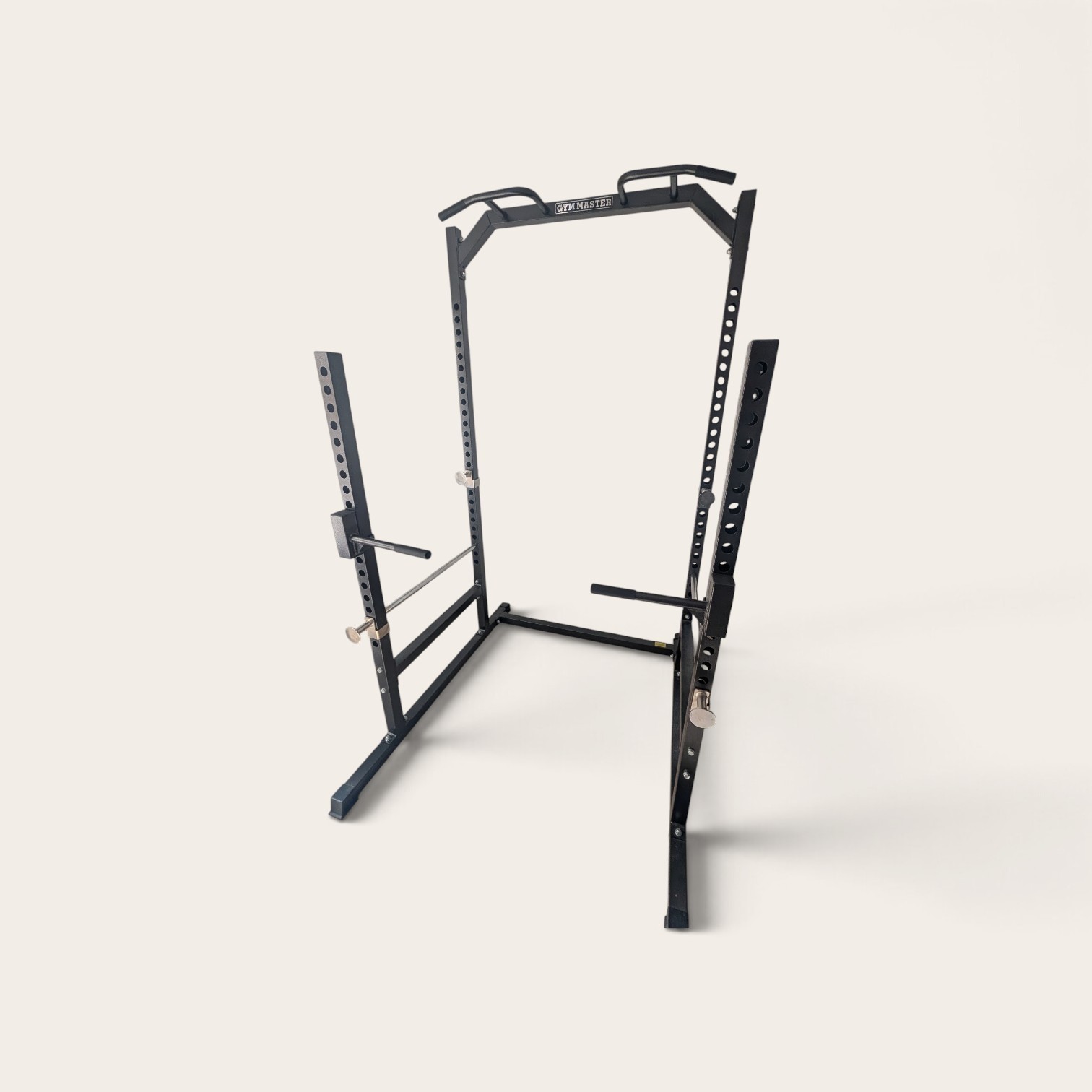 GYM MASTER Heavy Duty Half Power Cage Squat Rack Bench Press Pull Up Dip Station