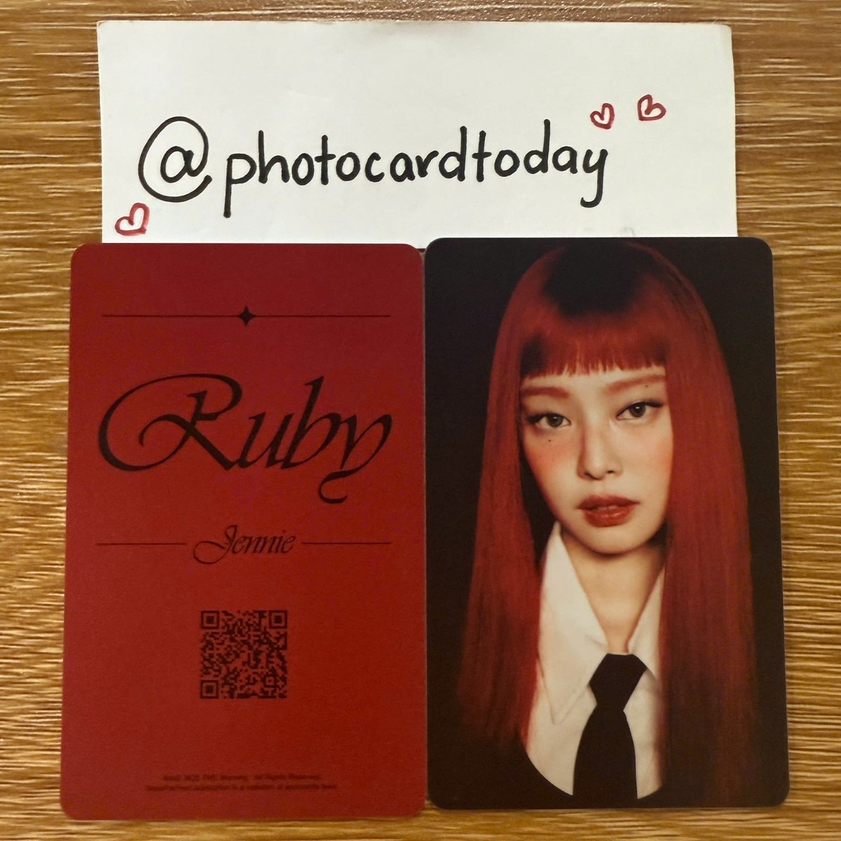 JENNIE BLACKPINK 1ST STUDIO ALBUM RUBY POB NFC CARD OFFICIAL