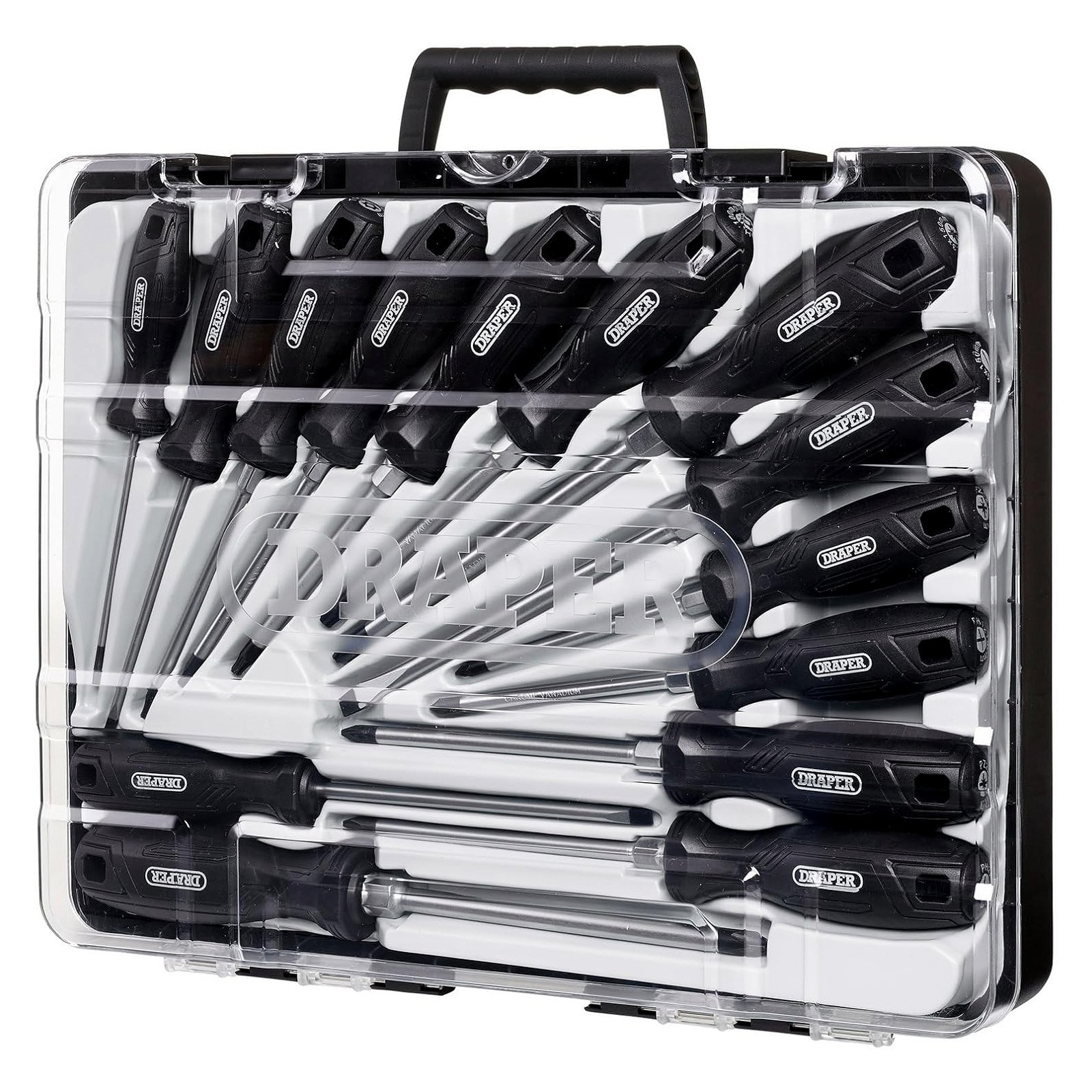Draper 14pc Screwdriver Set & Case Hard Grip CRV Slotted Philips Pozi Torx 13588