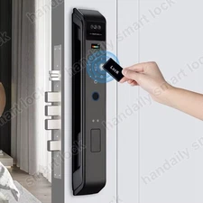 Smart WiFi Front Door Lock Handle Set Keyless Entry, Digital, Fingerprint Access