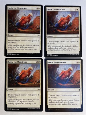 4x Mtg Battle for Zendikar Smite The Monstrous NM Magic The Gathering