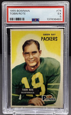 1955 Bowman Football Tobin Rote PSA 5 EX Green Bay Packers Card #74     cc88