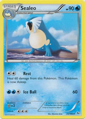 Sealeo - 25/106 - Uncommon - Pokemon XY FlashFire - Image 1 of 4