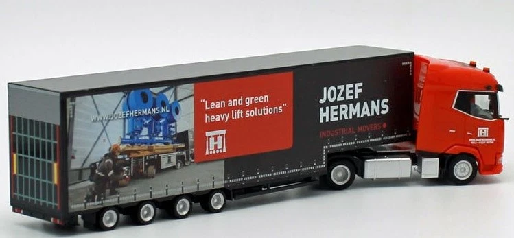 ,HERPA, DAF XG 4x2 remolque bajado de 4 ejes JOZEF HERMANS, 1/87, HER953467 - Imagen 2 de 4