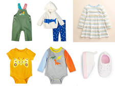 NEW Baby Girl Sz 0-3 mo. Clothes Bundle 7 Pc Outfit Set dress shoes bodysuits 