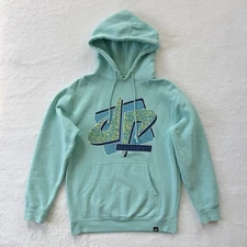 Men’s Dude Perfect Logo Hoodie Sweatshirt Teal Size Small