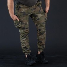 Men  s Original Camouflage Jogger Pants   Military Style Cargo Trousers   Elastic