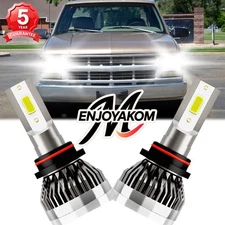 White LED Headlight Kit High Beam Bulbs 6000K 2Pcs For Chevrolet C2500 1988-2000