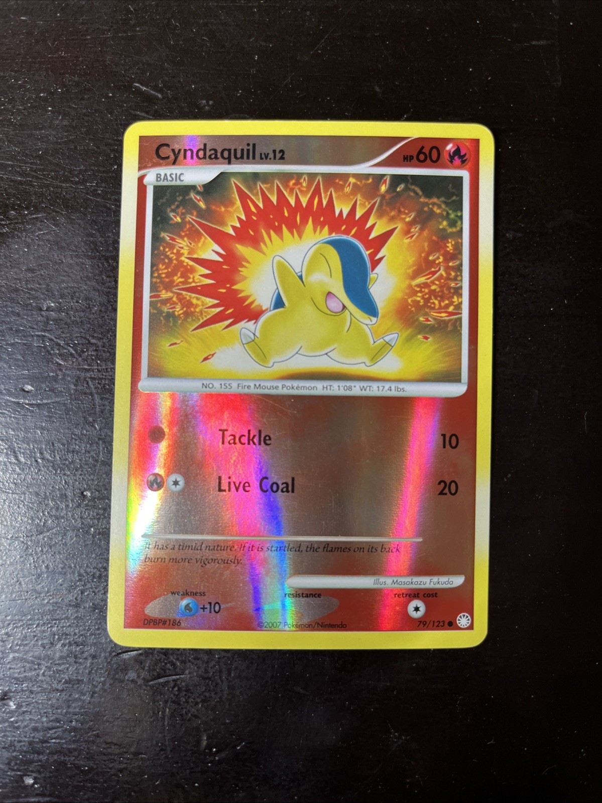 Pokémon TCG Cyndaquil Card 79/123 Mysterious Treasures Reverse Holo LP Pokemon!