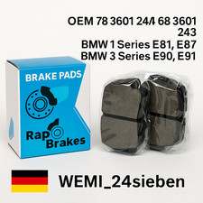 RAPO BRAKES R P0497 Bremsbeläge Hinten für BMW 1er E81 E82 E87 3er E90 E92 MINI