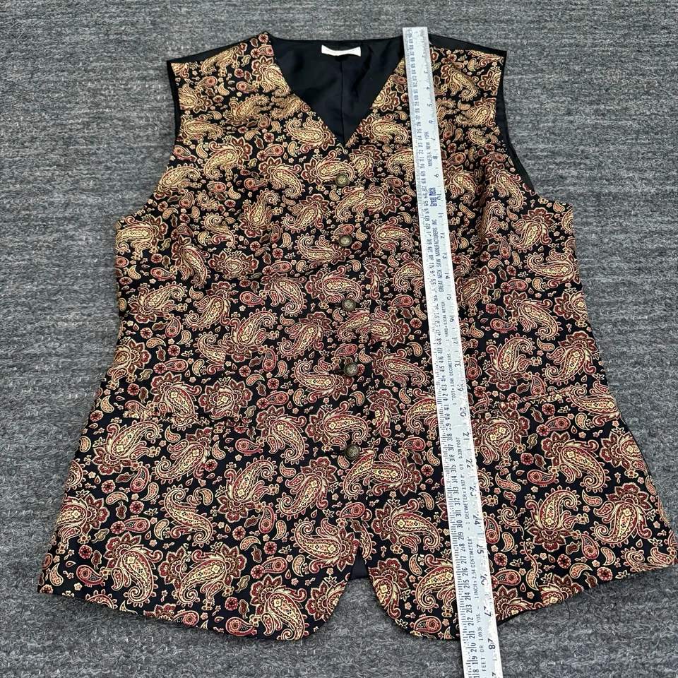 Brooks Brothers Vest Men Large Paisley Silk Formal Waistcoat Vintage Party USA - Image 3 of 4