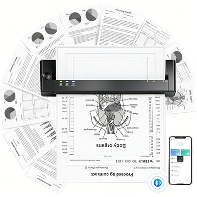 Phomemo thermischer drahtloser tragbarer A4 Bluetooth tintloser Briefdrucker LOT