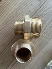 2xVIEGA ROTGUSS REDUZIERNIPPEL 1 1/2" x 1" AG REDUZIERSTÜCK DOPPELNIPPEL 321697
