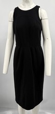 Oscar De La Renta R10 ALTRD Black Wool Sleeveless A-Line Dress sz 8