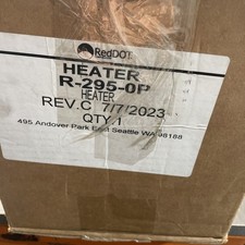 Red Dot Heater Unit 12v Double Fan with Rear Exit Connections R-295-0P