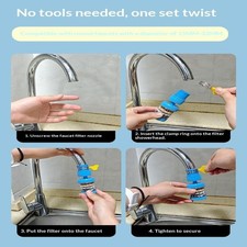 360 Degree Rotatable Faucet Water Filter Universal Anti Splash Water Purifier