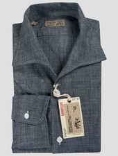 CAMISA VAQUERA ALGODÓN BARBA NAPOLI NUEVA US 17 - EU 43 US1223