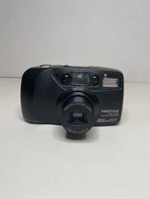 Pentax IQZoom EZY 35mm Point & Shoot Camera W/ Film & Battery TESTED