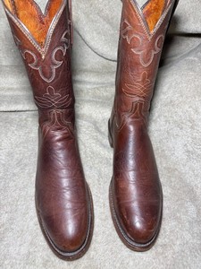 Lucchese 1883 Mad Dog Leather Brown Roper Boots S 9.5D TO121C2  Western USA Lucchese Mad Dog | eBay main image 3