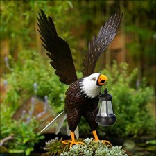 Solar-Powered Garden LED Lights Eagle Animal Lawn Ornament Waterproof Lamp Decor