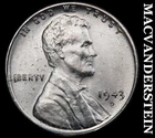 1943-D Lincoln Wheat Cent- Choice Gem Brilliant Uncirculated Luster #J6188