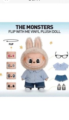 POPMART the Monsters Flip with Me Vinyl Big Plush Doll Labubu