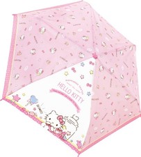 Hello Kitty Candy Pink Folding Umbrella, Manual Opening, 100-110cm, with Case