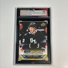 2025-26 Upper Deck Canvas Young Guns Maveric Lamoureux Rookie KSA 10 Utah Hockey