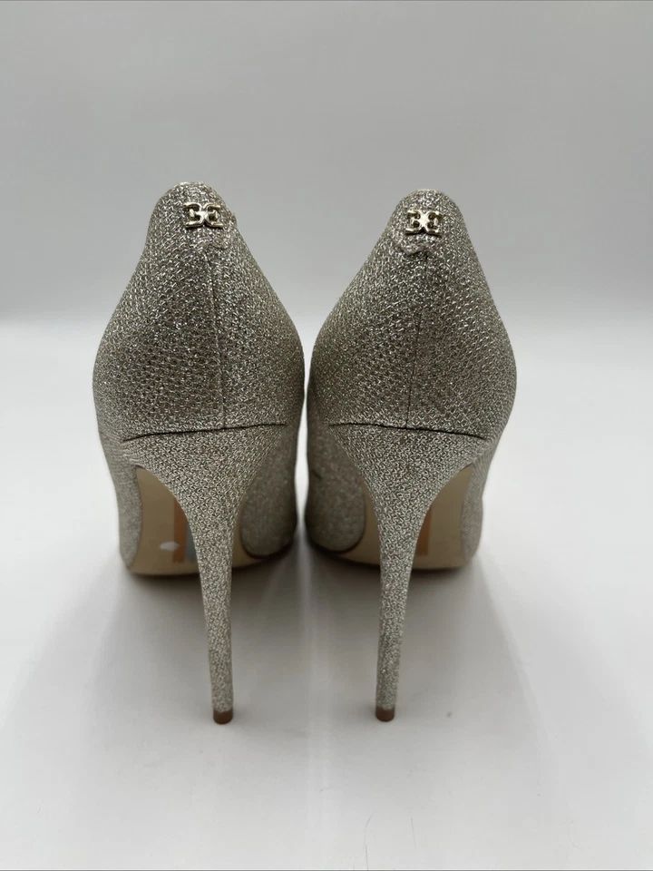 Sam Edelman Hazel Lunares Textil y Cuero Tacón Canchas Dorado Talla 8.5 Foto 4 de 4