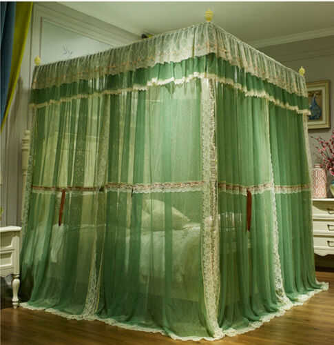 Doppellagig Romantisches Bettnetz Moskitonetz Luxusbett Baldachin Bettvorhang - Bild 9 von 33