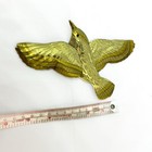 Vintage Thin Pressed Metal Polished Bird in Flight Wall Hanging Decor Retro