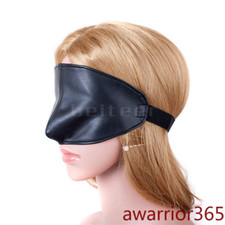 PU Leather Restraint Half Face Mask Blindfold Eye Patch Binding Cosplay Game