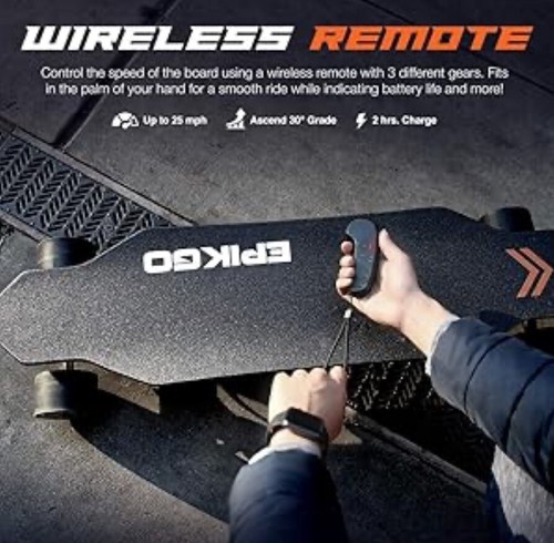 2100W Dual Motor Electric Skateboard Top Speed 25MPH With Remote | MSRP: $999 - Picture 6 of 9