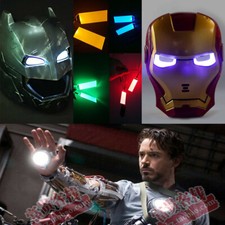 1:1 Led Light Eyes Kits For Black Panther/Ironman/Batman Helmet DIY Eyes Mask