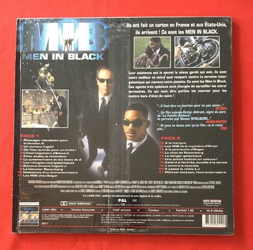 MEN IN BLACK MIB WILL SMITH LEE JONES FRANÇAIS 1998 BON ÉTAT LARSERDISC - Photo 4/7