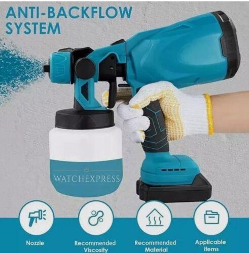 PISTOLA A SPRUZZO ELETTRICA 48V PER VERNICE DOPPIA BATTERIA SERBATOIO, PITTURA - Foto 4 di 5