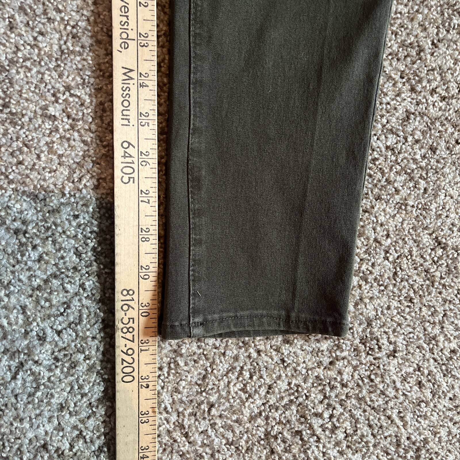 ABS Allen Schwartz Collection Womens Cargo Skinny Denim Jeans Green 32 (35x30.5) - View 11