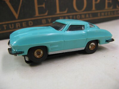 Aurora Vintage HO 1963   1969 Turquois 1963 Corvette Stingray, Thunderjet 500