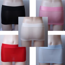 Lady Sheer Skirt Micro Mini See Through Invisible Sexy Bodycon Night Club Short